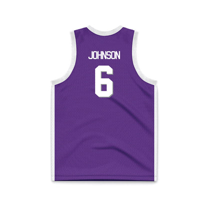 Kansas State - NCAA Men's Basketball : Marcus Johnson - Purple Basketball Jersey-1