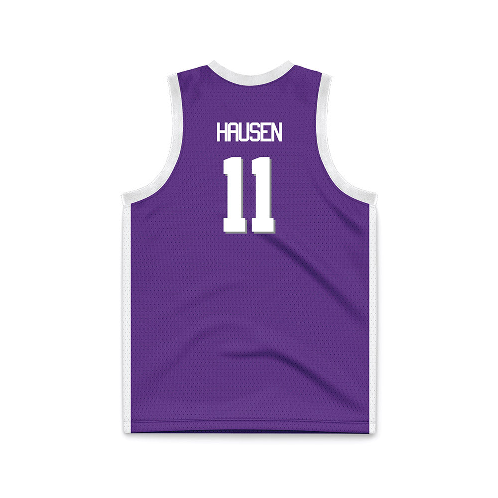 Kansas State - NCAA Men's Basketball : Brendan Hausen - Purple Basketball Jersey