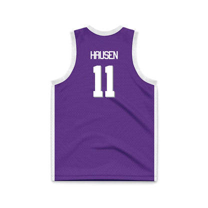 Kansas State - NCAA Men's Basketball : Brendan Hausen - Purple Basketball Jersey