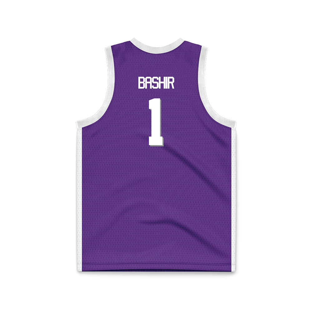 Kansas State - NCAA Men's Basketball : Abdi Bashir - Purple Basketball Jersey-1