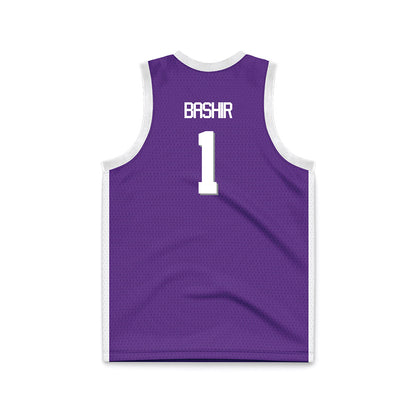 Kansas State - NCAA Men's Basketball : Abdi Bashir - Purple Basketball Jersey-1