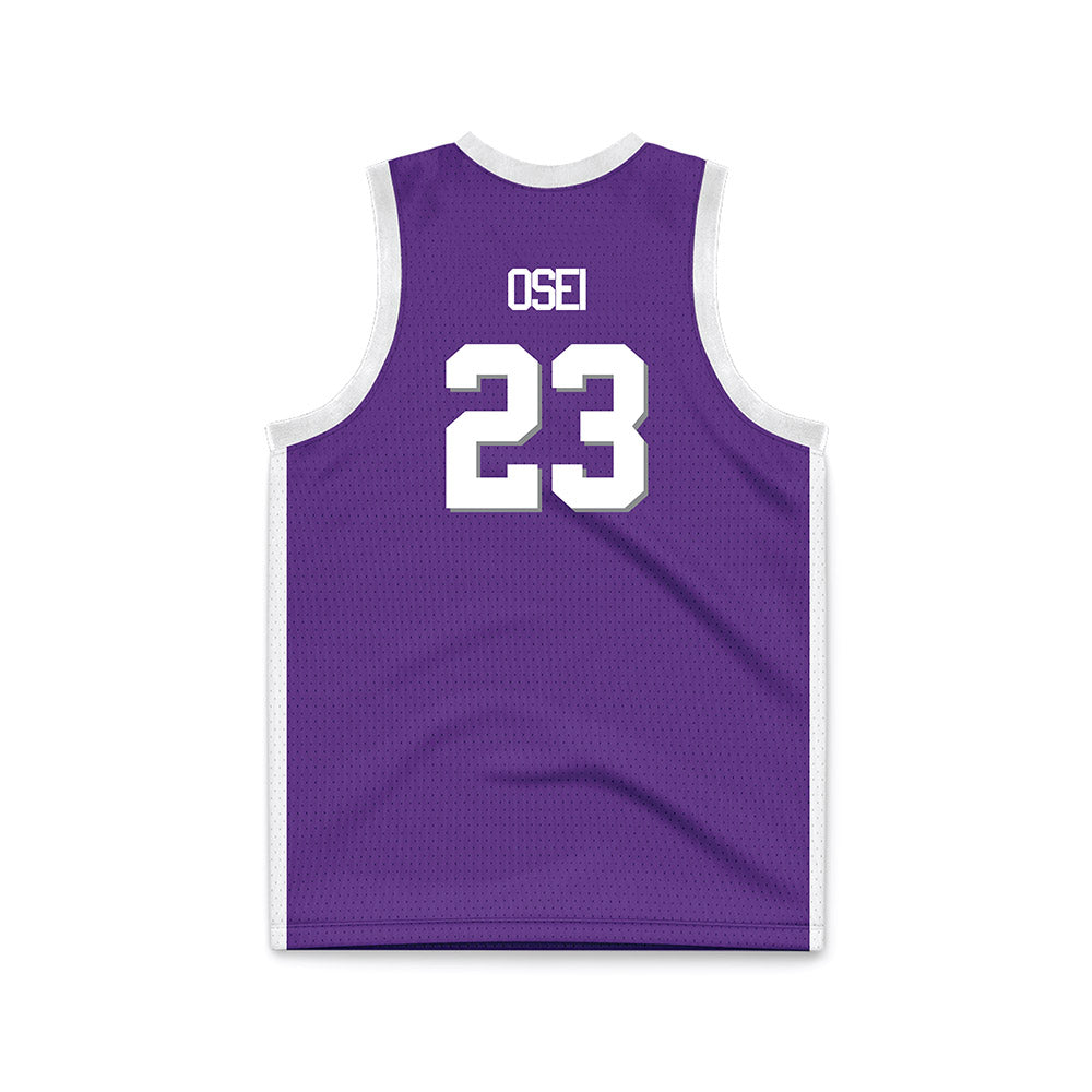 Kansas State - NCAA Men's Basketball : Stephen Osei - Purple Basketball Jersey-1