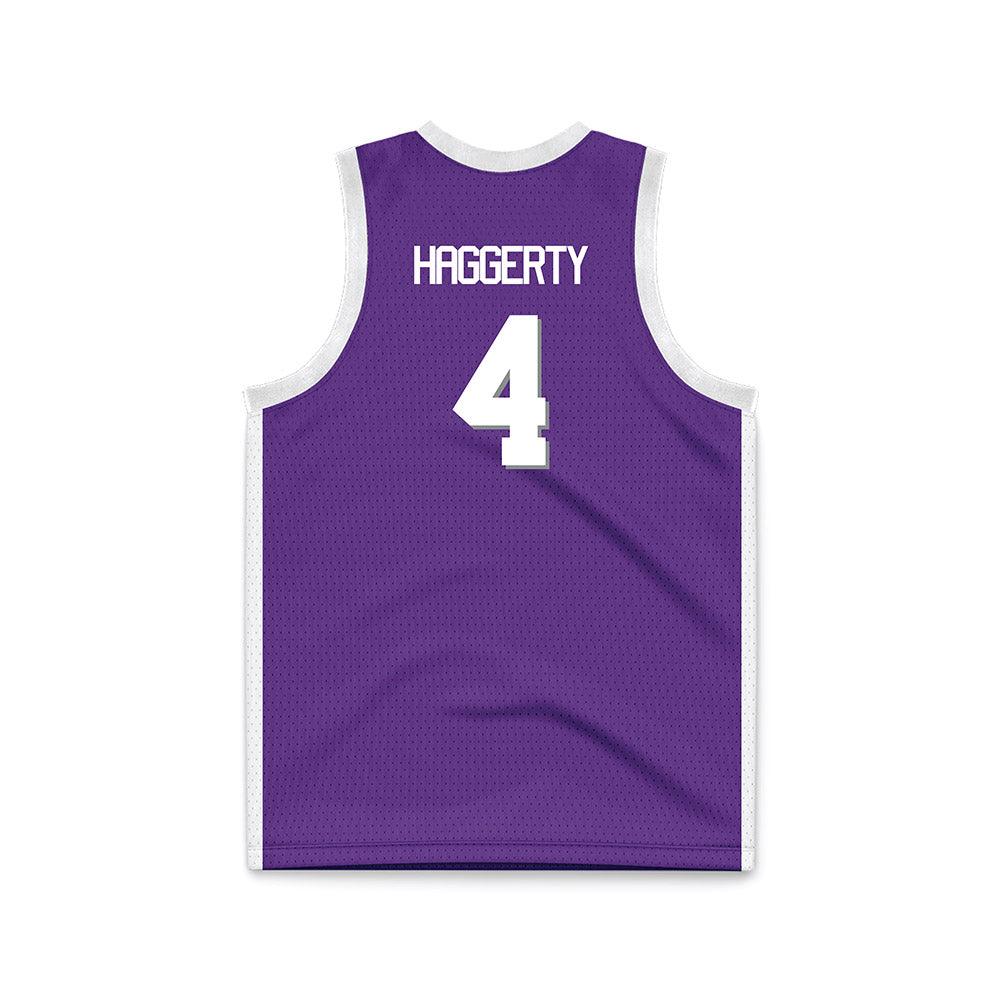 Kansas State - NCAA Men's Basketball : Pj Haggerty - Purple Basketball Jersey-1