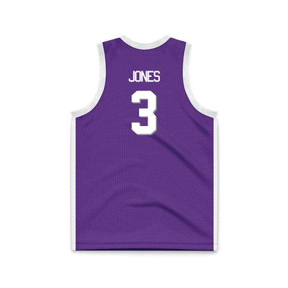 Kansas State - NCAA Men's Basketball : CJ Jones - Purple Basketball Jersey