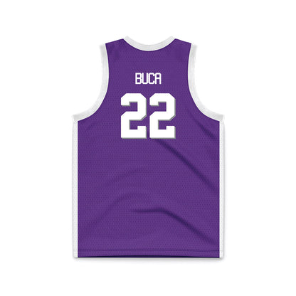 Kansas State - NCAA Men's Basketball : Dorin Buca - Purple Basketball Jersey-1