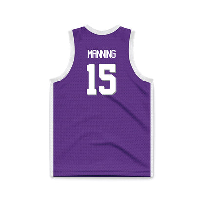 Kansas State - NCAA Men's Basketball : Taj Manning - Purple Basketball Jersey