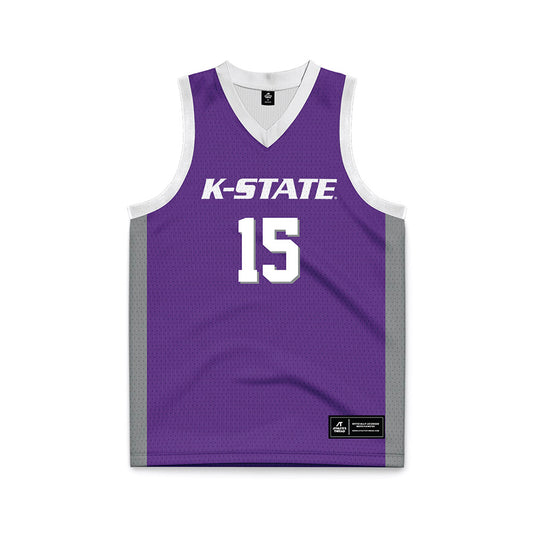 Kansas State - NCAA Men's Basketball : Taj Manning - Purple Basketball Jersey