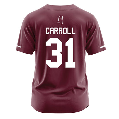 Mississippi State - NCAA Softball : Sydney Carroll - Maroon Jersey-1