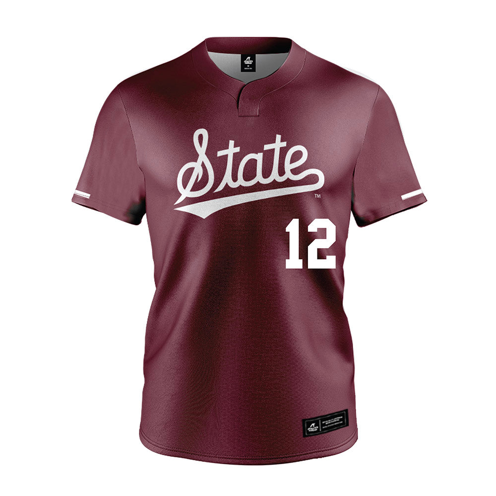 Mississippi State - NCAA Softball : Paige Ernstes - Maroon Jersey-0