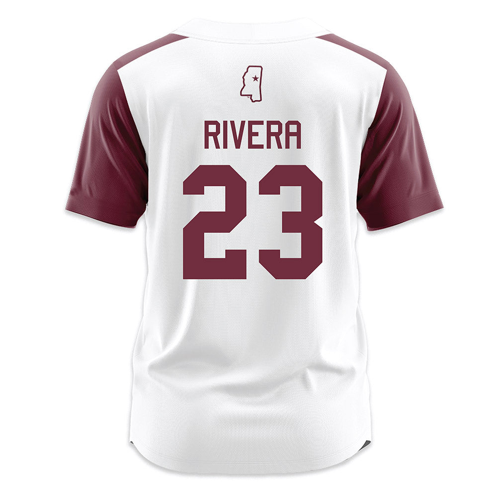 Mississippi State - NCAA Softball : Desiree Rivera - White Jersey-1