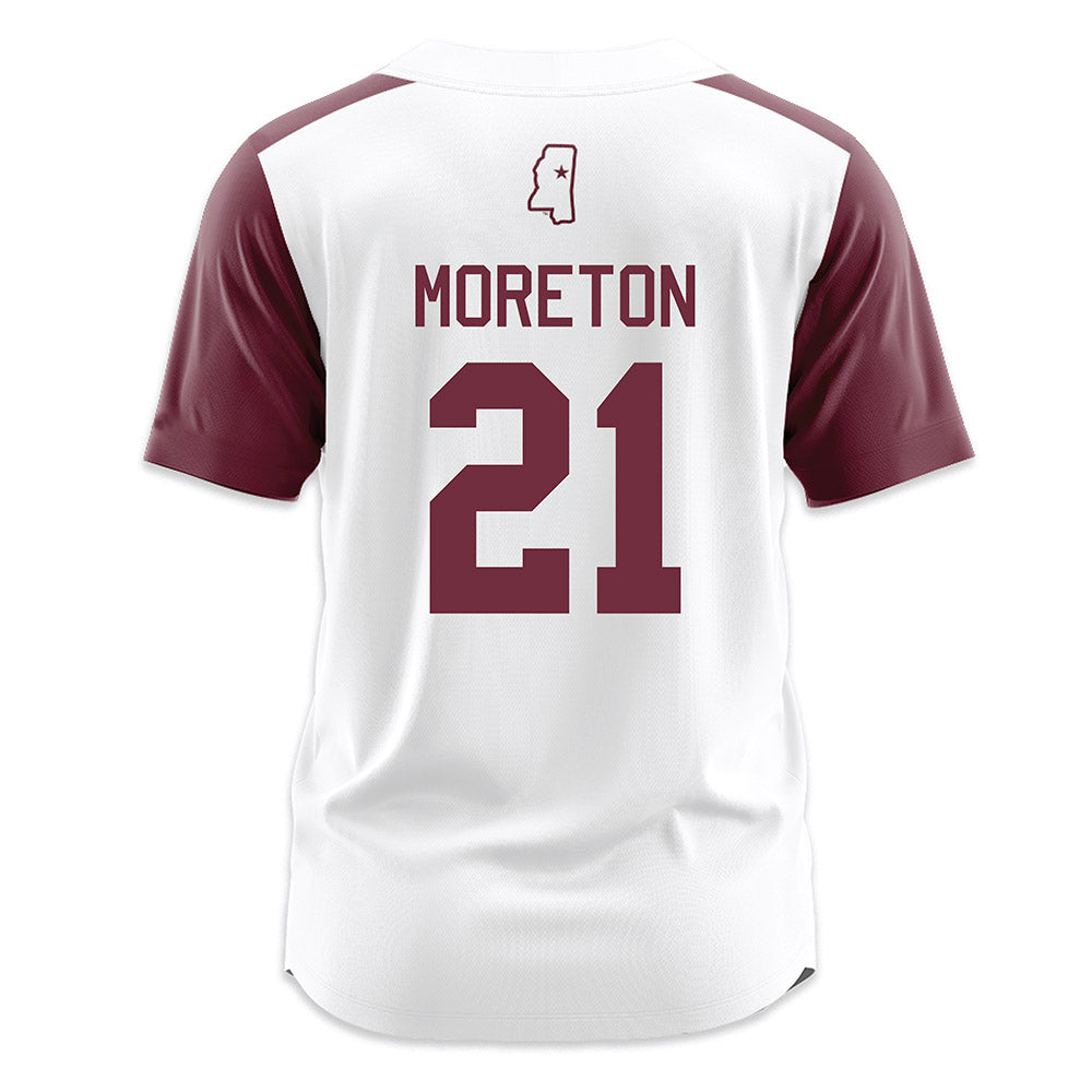 Mississippi State - NCAA Softball : Brinkley Moreton - White Jersey-1