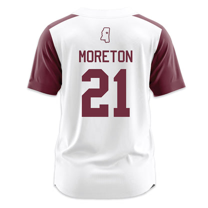 Mississippi State - NCAA Softball : Brinkley Moreton - White Jersey-1