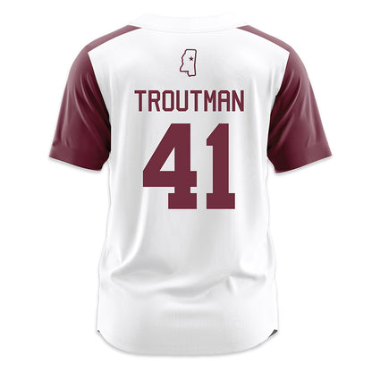 Mississippi State - NCAA Softball : Taylor Troutman - White Jersey-1