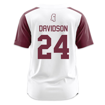 Mississippi State - NCAA Softball : Megan Davidson - White Jersey