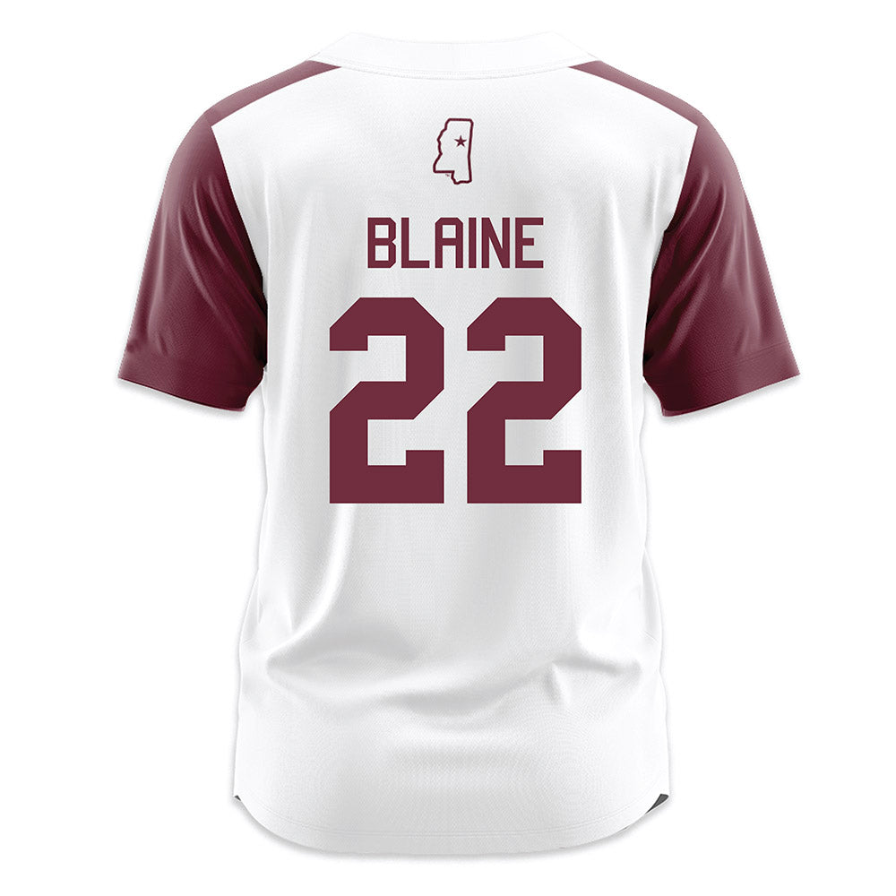 Mississippi State - NCAA Softball : Jessie Blaine - White Jersey