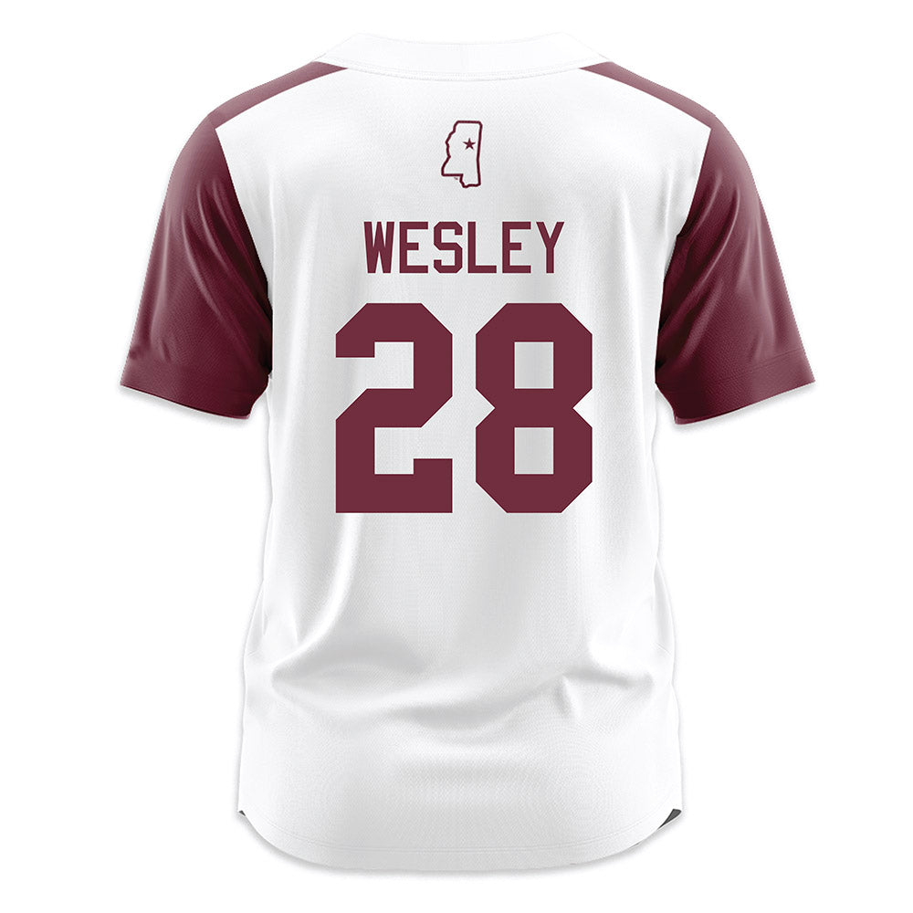 Mississippi State - NCAA Softball : Aspen Wesley - White Jersey