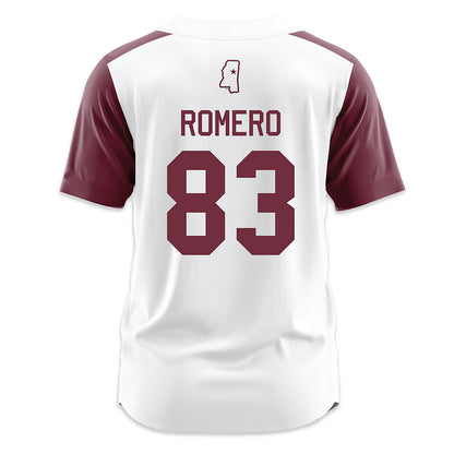 Mississippi State - NCAA Softball : xiane romero - White Jersey-1