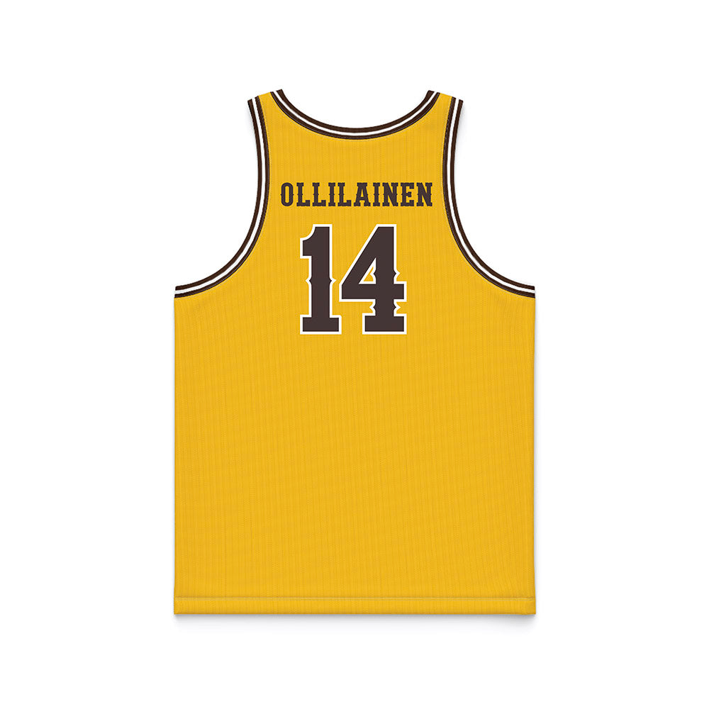 Wyoming - NCAA Women's Basketball : Kati Ollilainen - Gold Basketball Jersey-1
