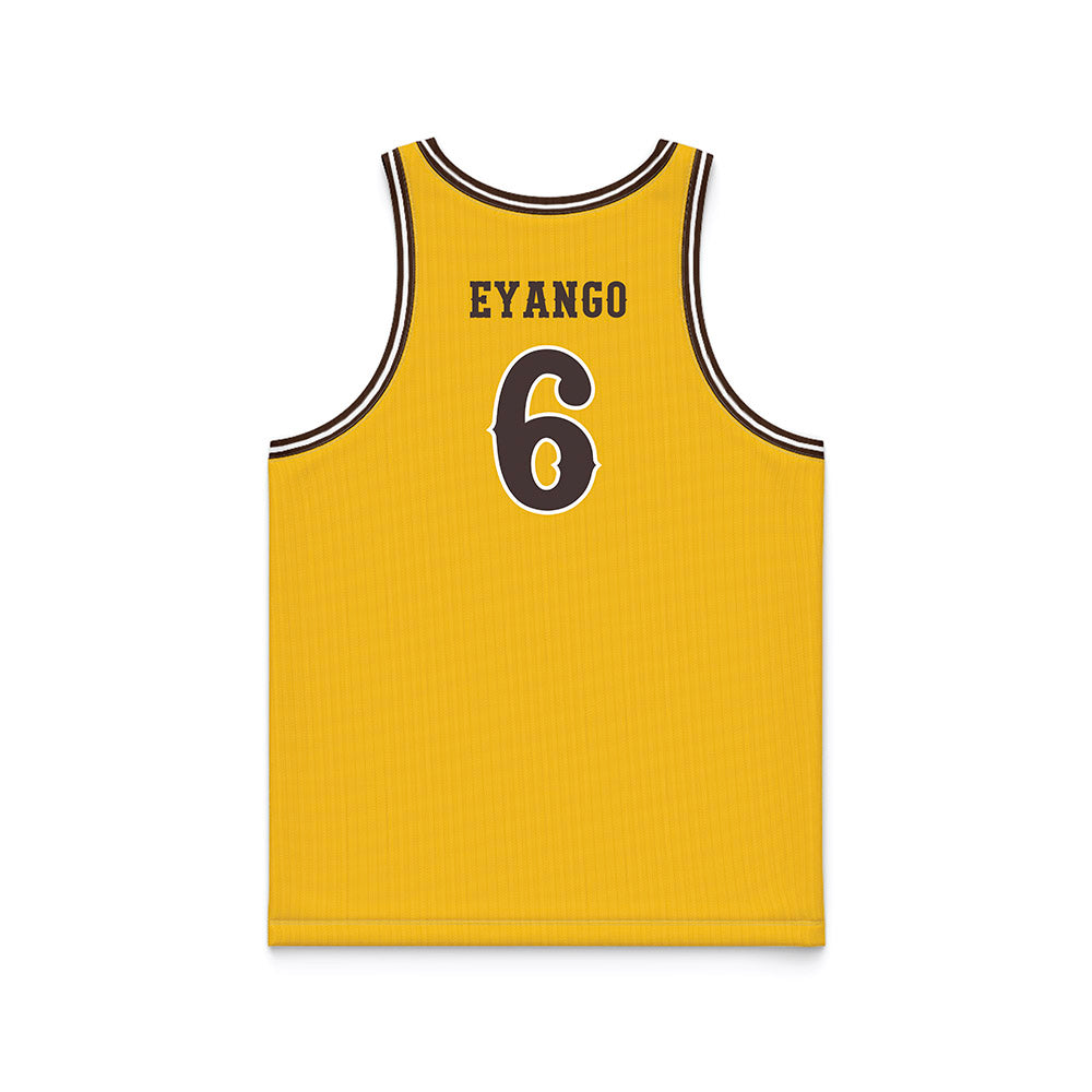 Wyoming - NCAA Women's Basketball : Aurore Eyango - Gold Basketball Jersey-1