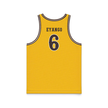 Wyoming - NCAA Women's Basketball : Aurore Eyango - Gold Basketball Jersey-1