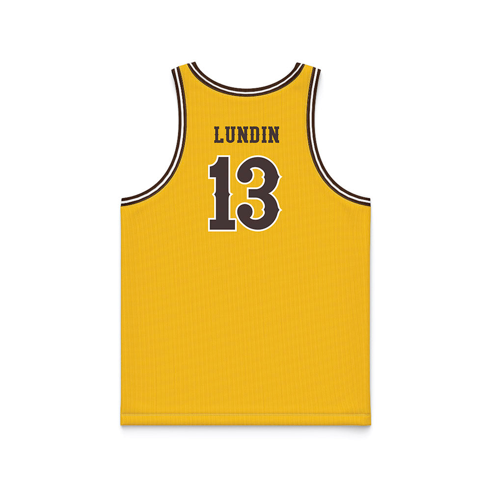Wyoming - NCAA Women's Basketball : Karoline Lundin - Gold Basketball Jersey-1