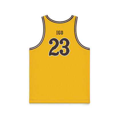 Wyoming - NCAA Women's Basketball : Joslin Igo - Gold Basketball Jersey