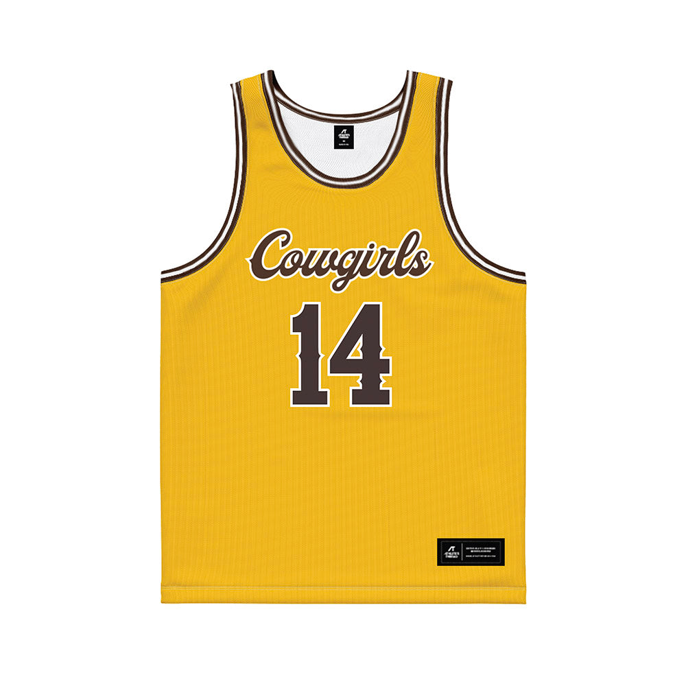Wyoming - NCAA Women's Basketball : Kati Ollilainen - Gold Basketball Jersey-0