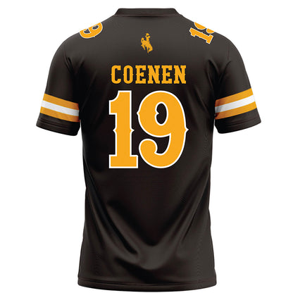 Wyoming - NCAA Football : Charlie Coenen - Brown Football Jersey-1