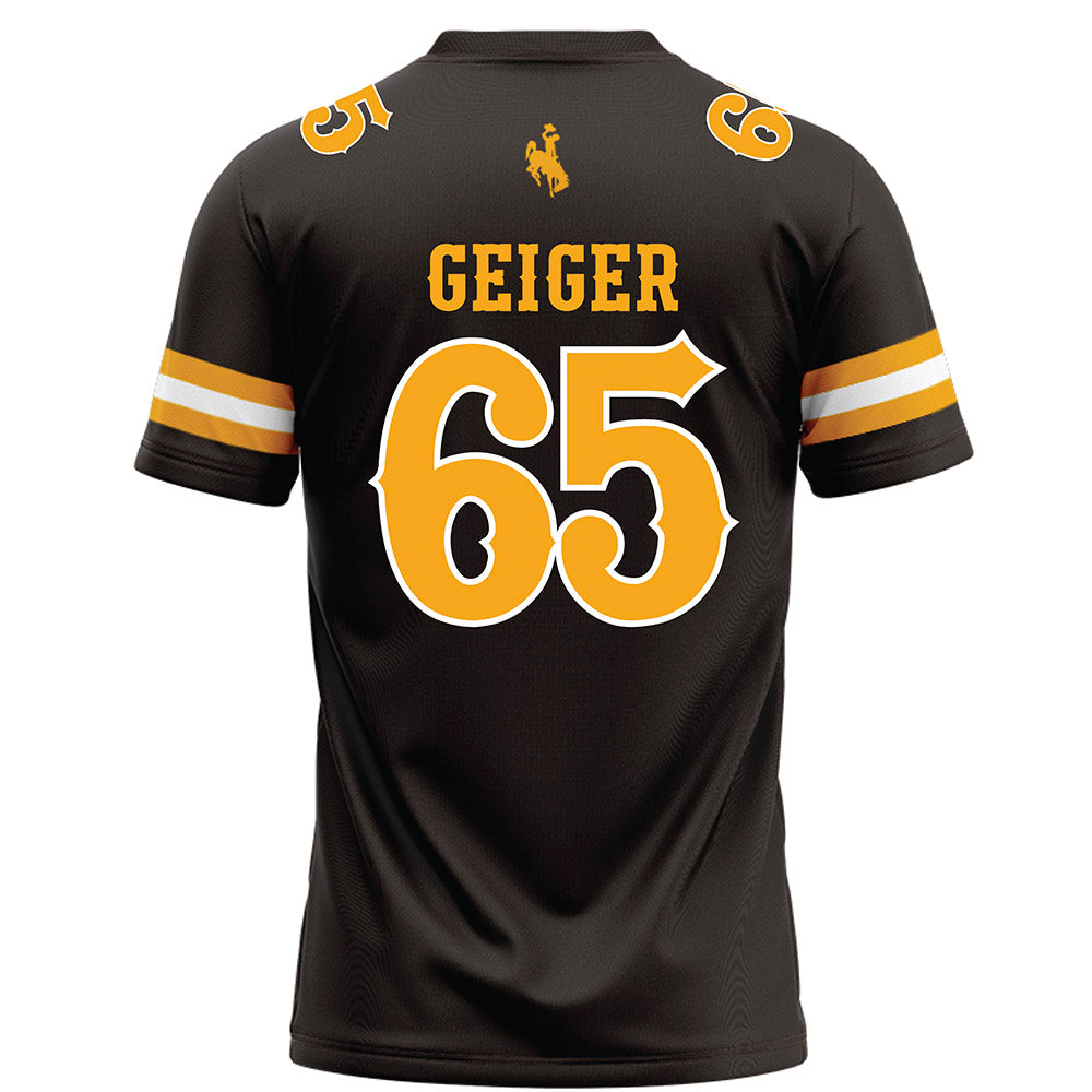 Wyoming - NCAA Football : Nathan Geiger - Brown Football Jersey