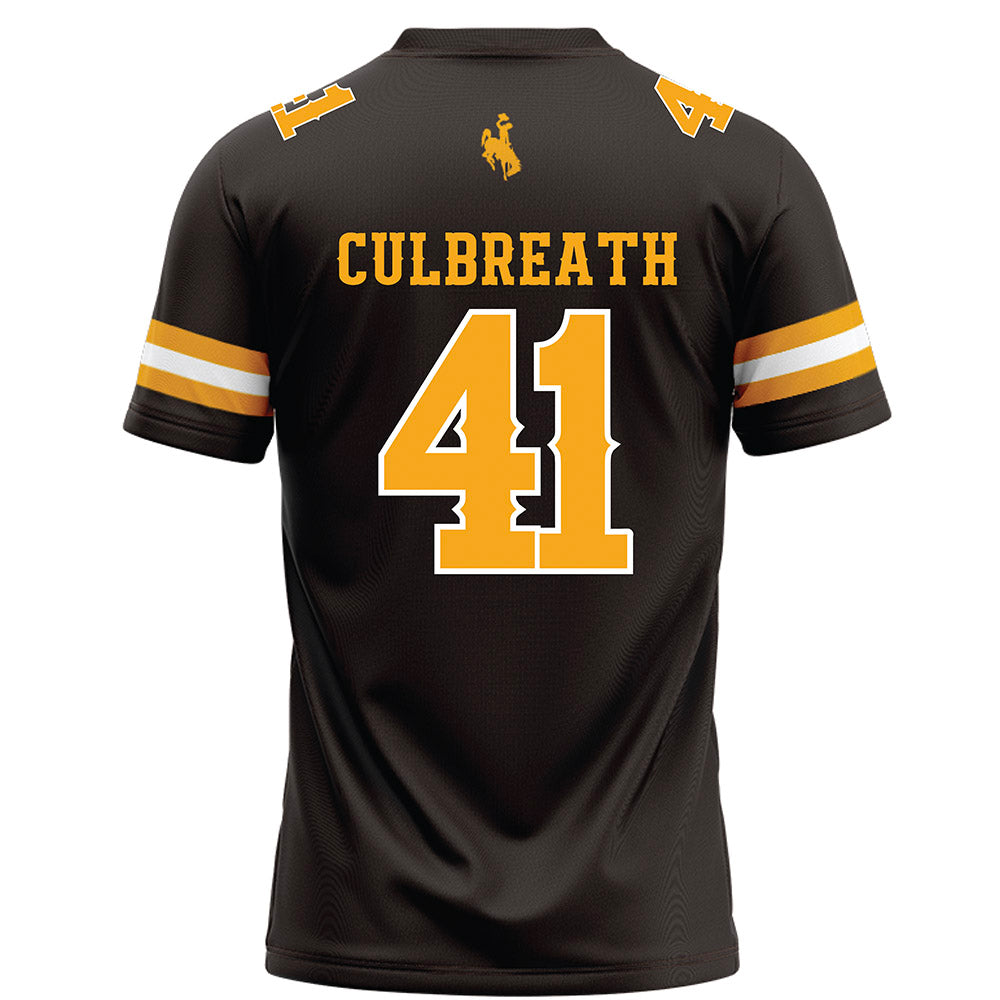 Wyoming - NCAA Football : Jack Culbreath - Brown Football Jersey