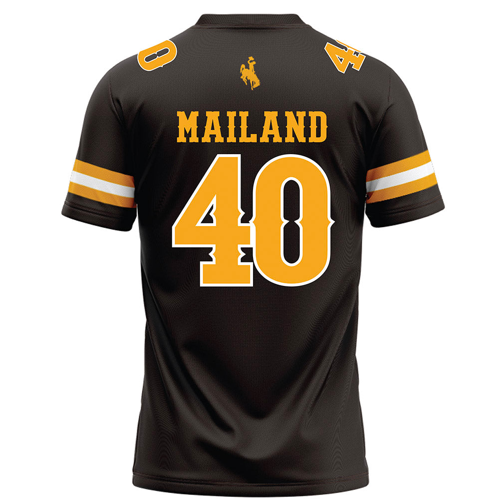 Wyoming - NCAA Football : Cooper Mailand - Brown Football Jersey