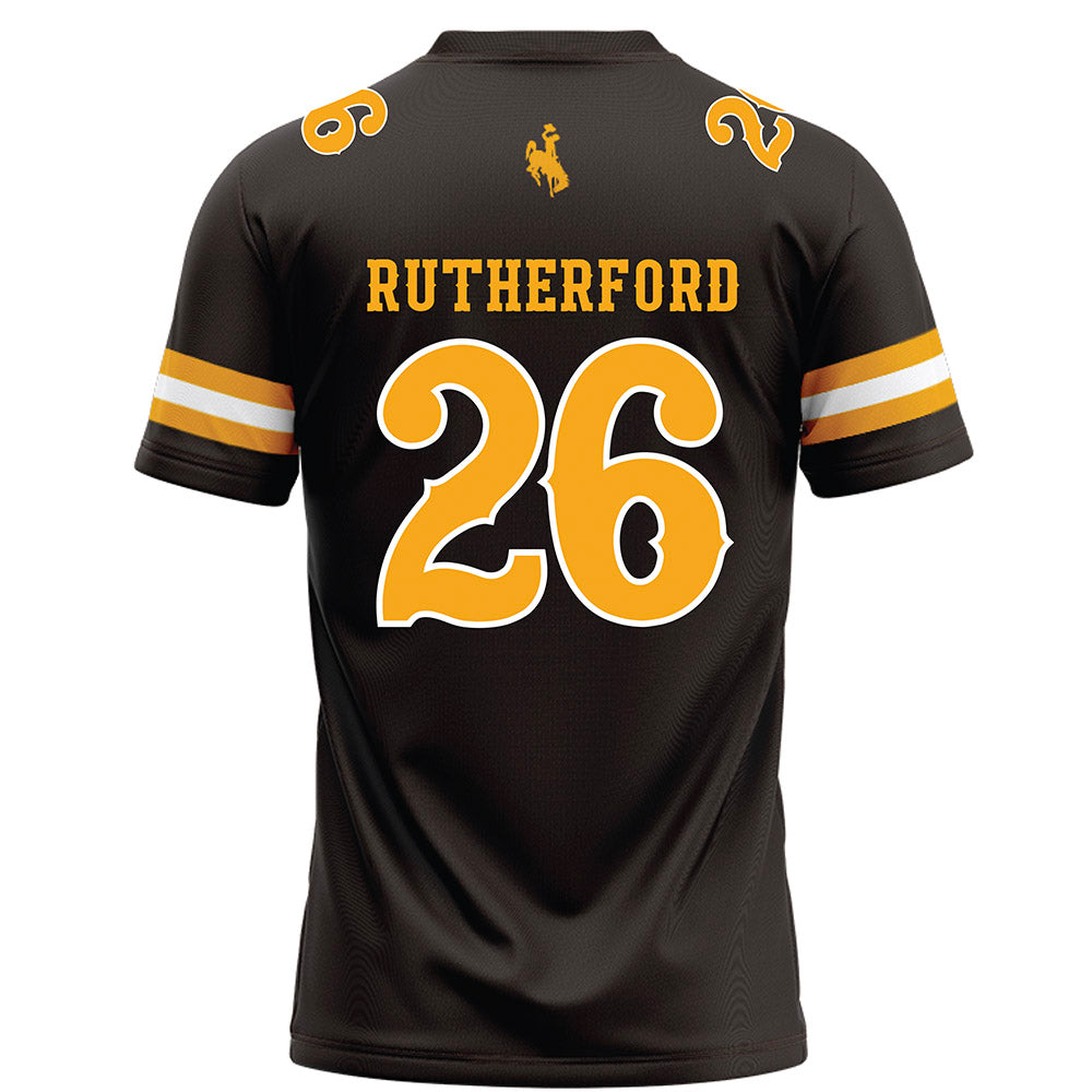 Wyoming - NCAA Football : Gary Rutherford - Brown Football Jersey-1
