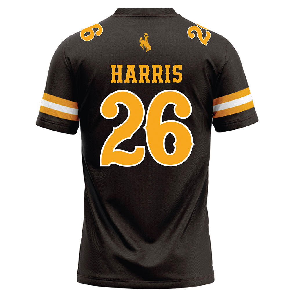 Wyoming - NCAA Football : Samuel Harris - Brown Football Jersey-1