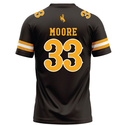 Wyoming - NCAA Football : Parker Moore - Brown Football Jersey-1