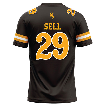 Wyoming - NCAA Football : Isaac Sell - Brown Football Jersey