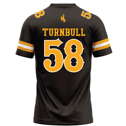 Wyoming - NCAA Football : Jordan Turnbull - Brown Football Jersey