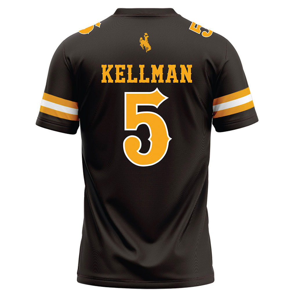 Wyoming - NCAA Football : Terron Kellman - Brown Football Jersey-1