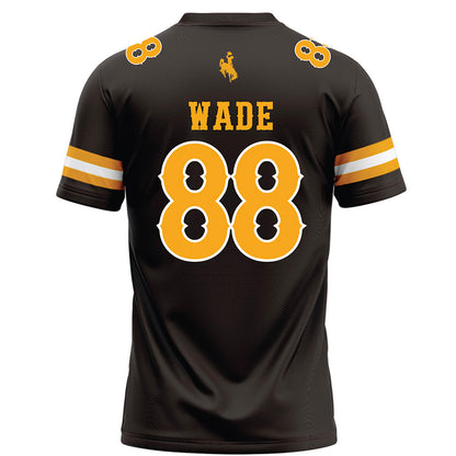 Wyoming - NCAA Football : Tell Wade - Brown Football Jersey