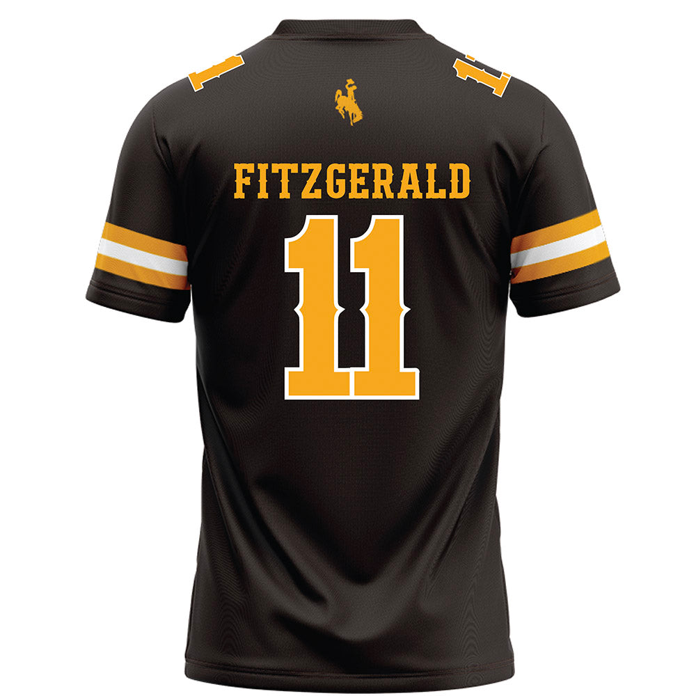 Wyoming - NCAA Football : Michael Fitzgerald - Brown Football Jersey-1