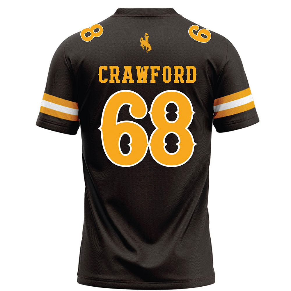 Wyoming - NCAA Football : Cody Crawford - Brown Football Jersey