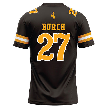 Wyoming - NCAA Football : Dontae Burch - Brown Football Jersey-1