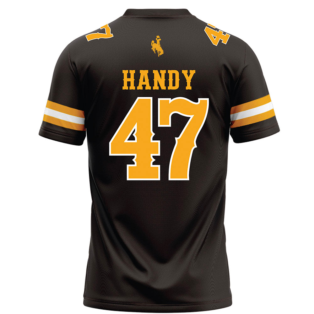 Wyoming - NCAA Football : Jason Handy - Brown Football Jersey-1