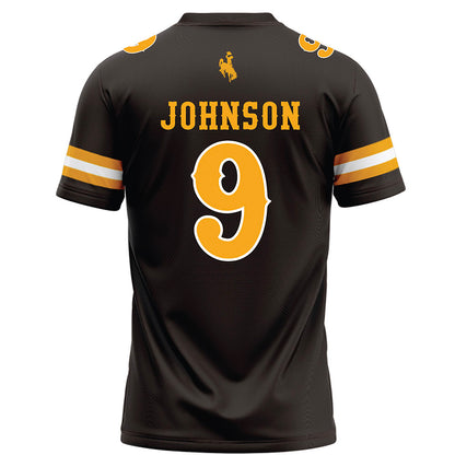 Wyoming - NCAA Football : Brayden Johnson - Brown Football Jersey-1