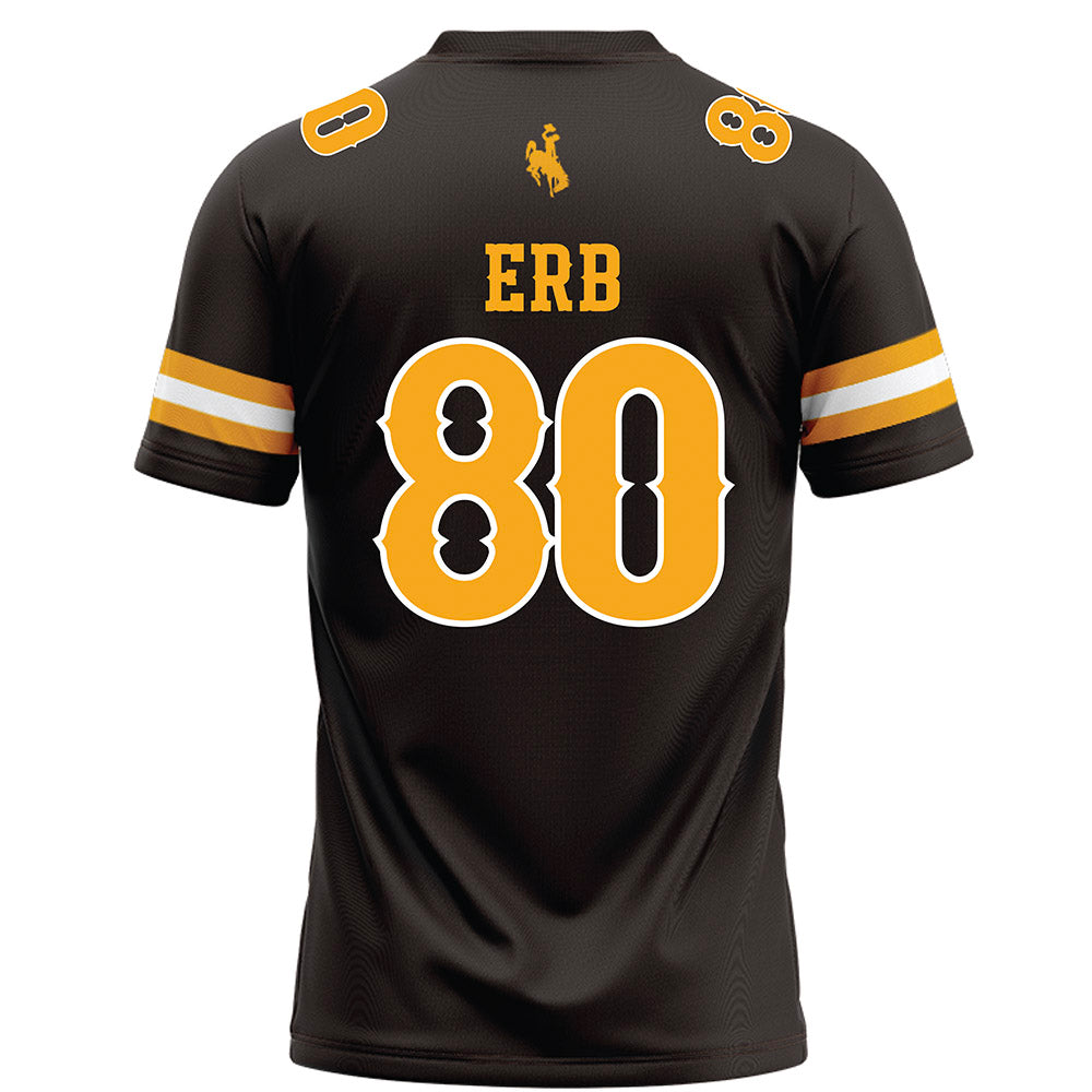 Wyoming - NCAA Football : Justin Erb - Brown Football Jersey