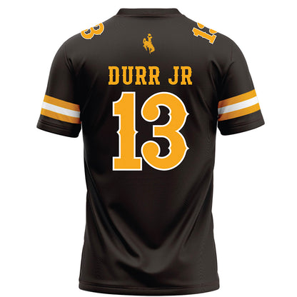 Wyoming - NCAA Football : Chris Durr jr - Brown Football Jersey-1
