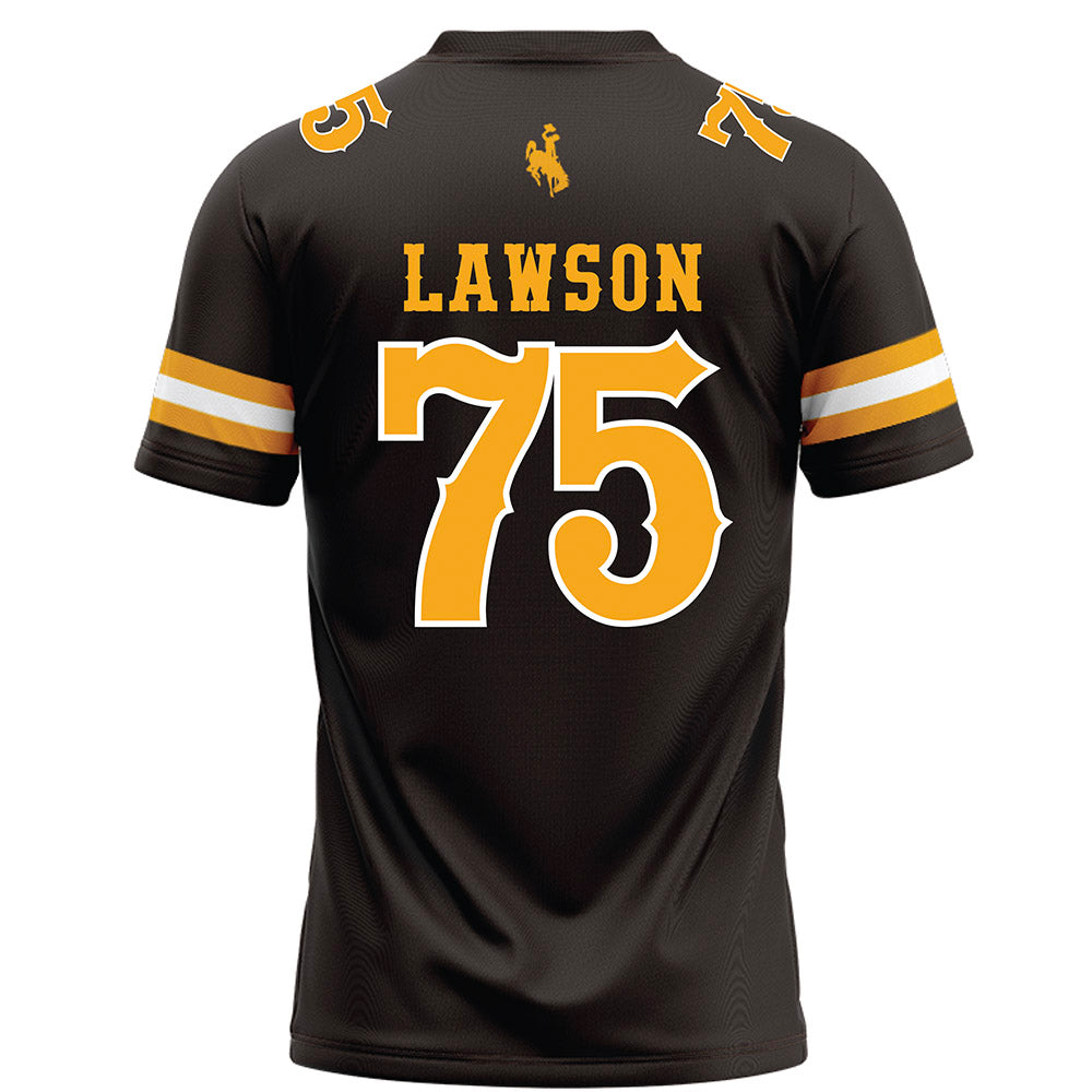 Wyoming - NCAA Football : Cooper Lawson - Brown Football Jersey-1