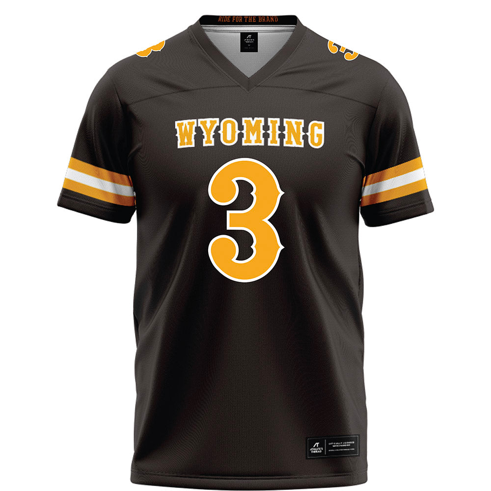 Wyoming - NCAA Football : Andrew Johnson - Brown Football Jersey