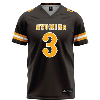 Wyoming - NCAA Football : Andrew Johnson - Brown Football Jersey