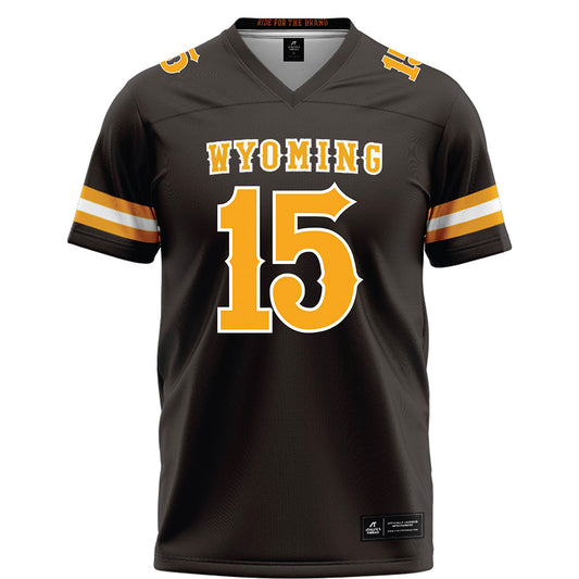 Wyoming - NCAA Football : David Leonard - Brown Football Jersey