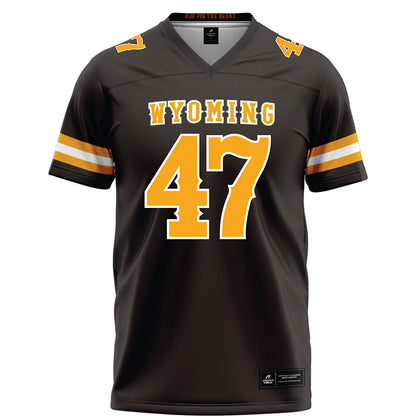 Wyoming - NCAA Football : Erik Sandvik - Brown Football Jersey